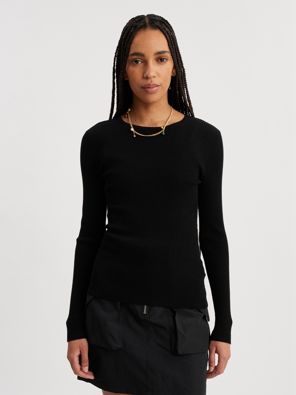 Holzweiler Ebb Knit Women's Tops Black | YEPF-52430