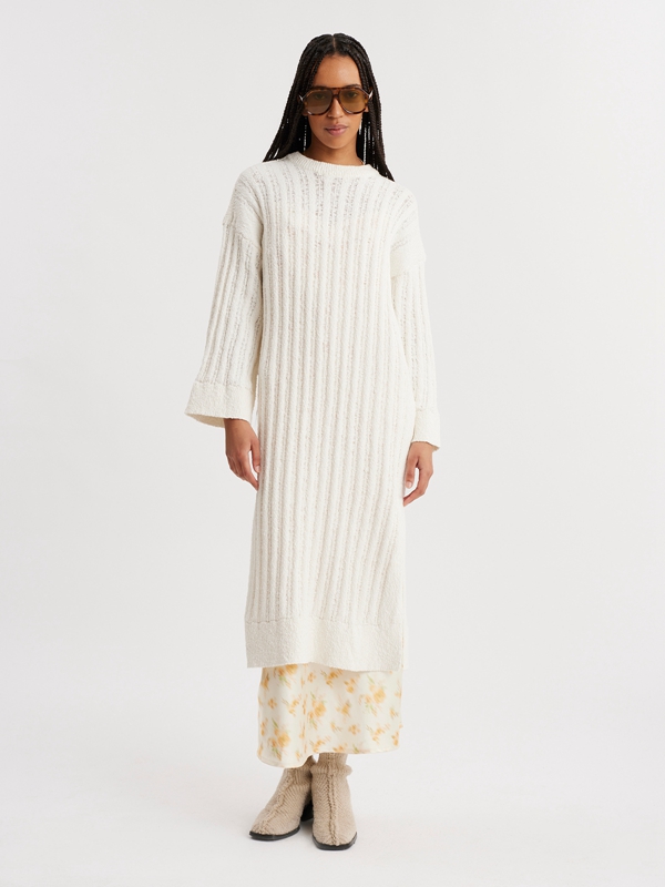 Holzweiler Foss Knit Women's Dress White | IYMD-58926