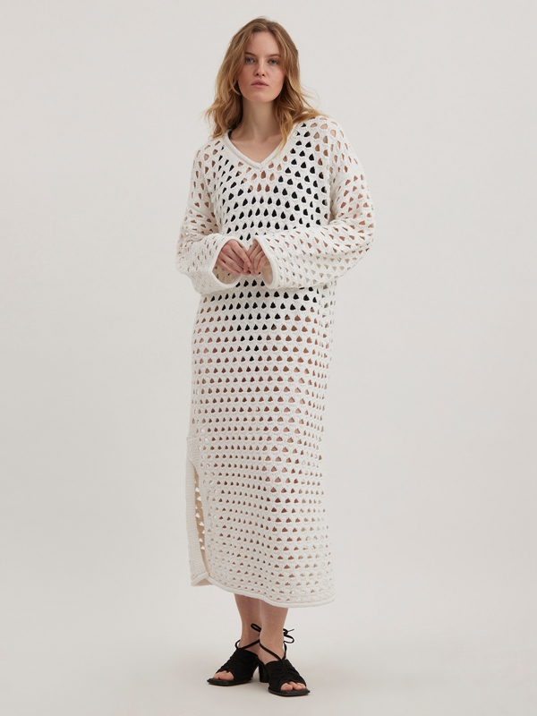 Holzweiler Frida Knit Women's Dress White | ZGCX-74205