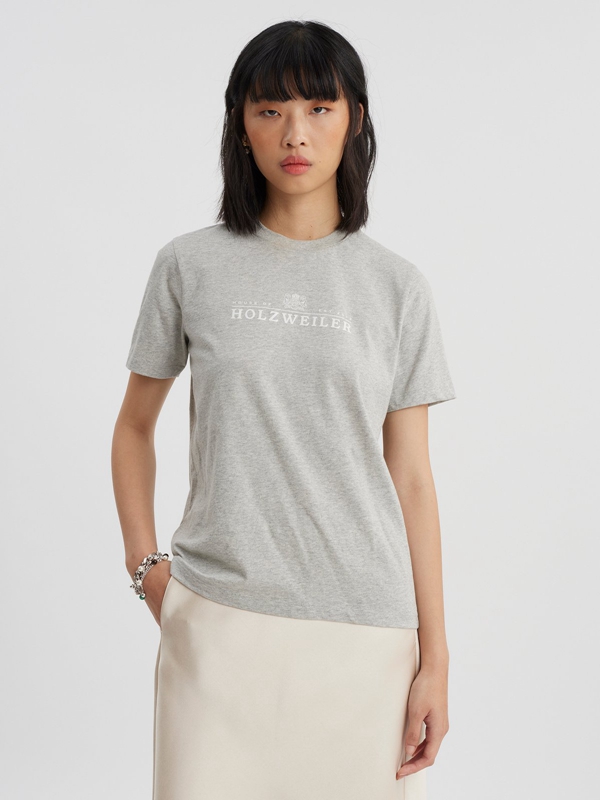 Holzweiler Penny Print Women's T Shirts Grey | JXFE-89360