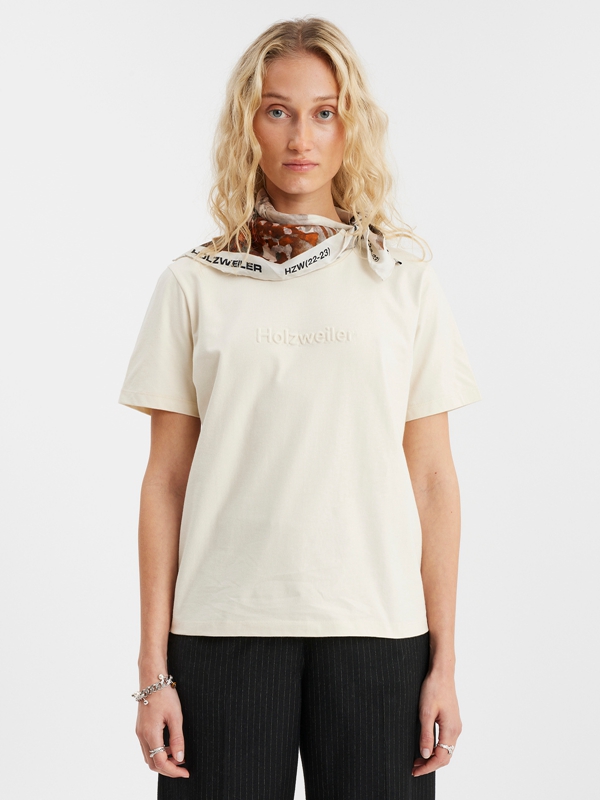 Holzweiler Penny Print Women's T Shirts Cream | SEPB-53671