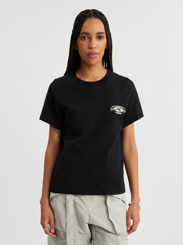 Holzweiler Penny Sporty Women's T Shirts Black | QAML-96478