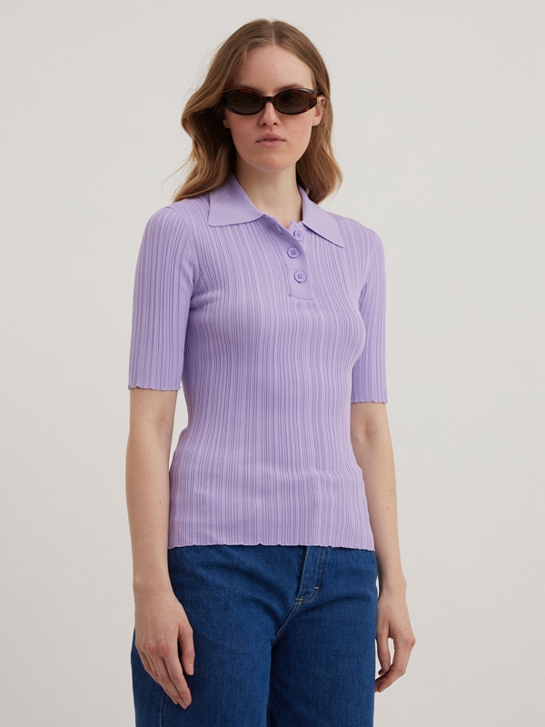 Holzweiler Smooth Knit Women's Tops Purple | NEAH-90651