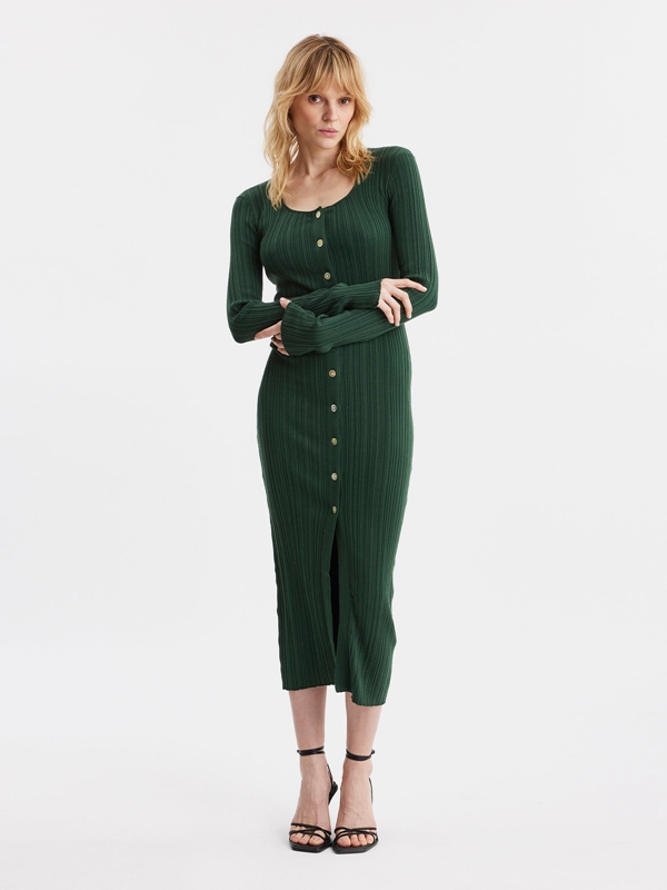 Holzweiler Tanya Knit Women's Dress Green | XYJB-97516