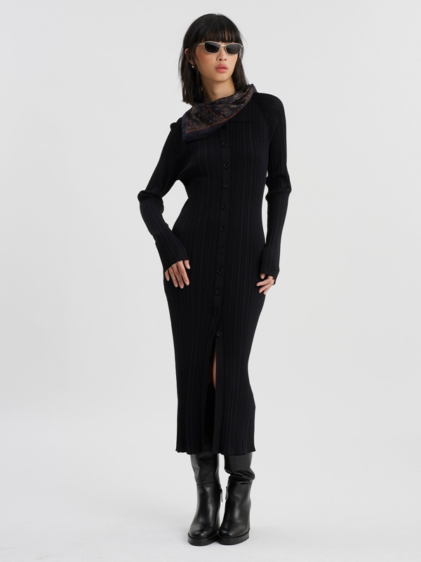 Holzweiler Trestle Knit Women's Dress Black | JEDL-32849