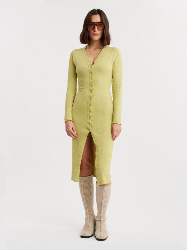 Holzweiler Trieste Knit Women's Dress Green | KZXV-75128