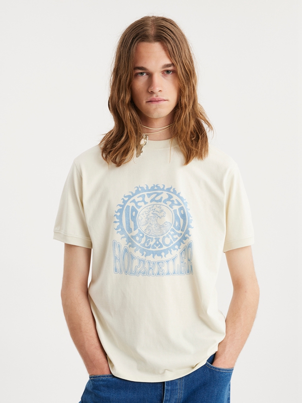 Holzweiler Tucker Surf Men's T Shirts White | HIAF-97583