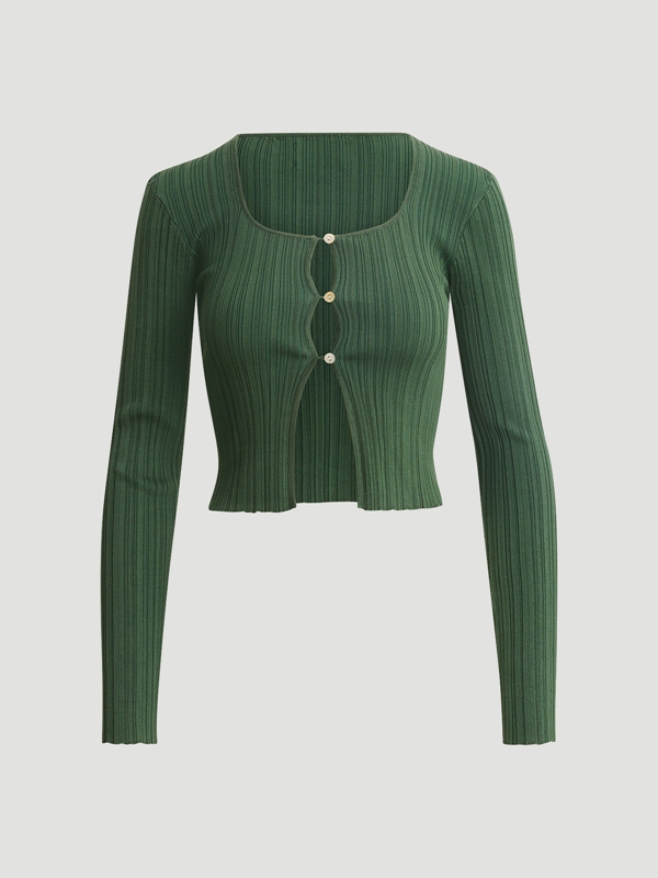 Holzweiler Ana Knit Women\'s Cardigan Green | FJOL-20348