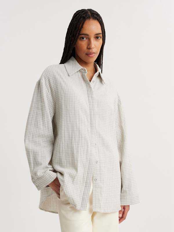 Holzweiler Dais Check Women's Shirts Grey | WGOA-50834