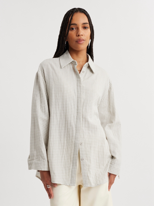 Holzweiler Dais Check Women\'s Shirts Grey | WGOA-50834