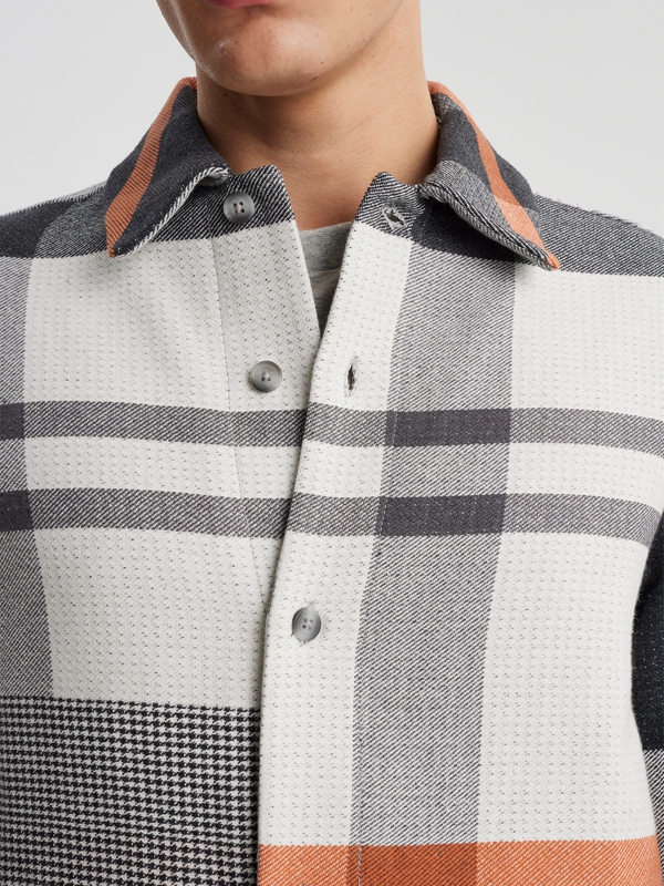 Holzweiler Elix Check Men's Shirts Grey | YJCE-41832