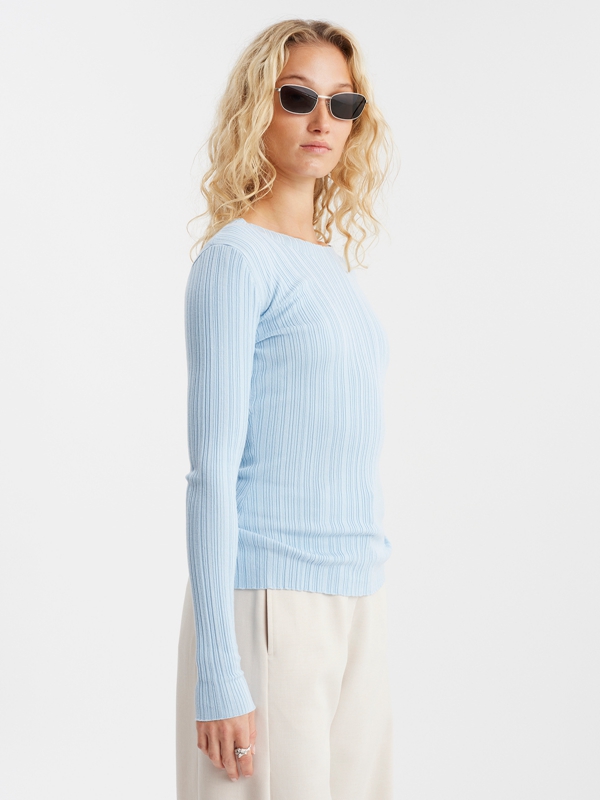 Holzweiler Ellie Knit Women's Tops Blue | CHNI-64701