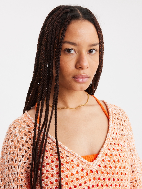 Holzweiler Frida Crochet Women's Dress Orange | KHZG-92805