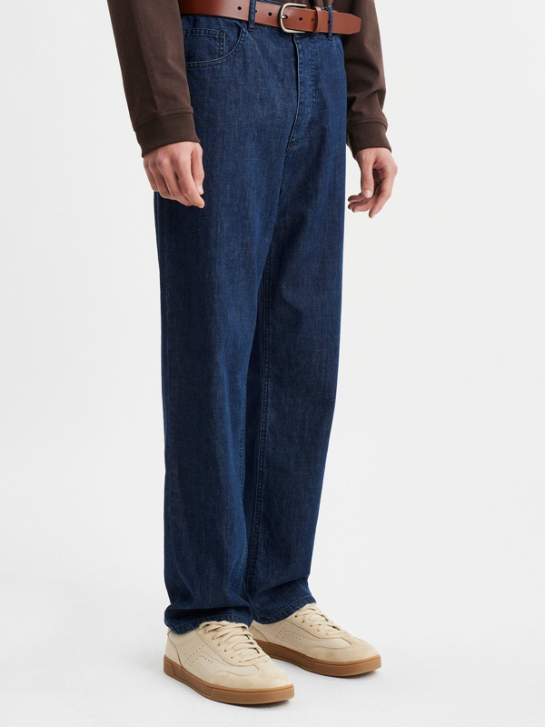 Holzweiler Genesis Denim Men's Trousers Blue | UIOC-92304