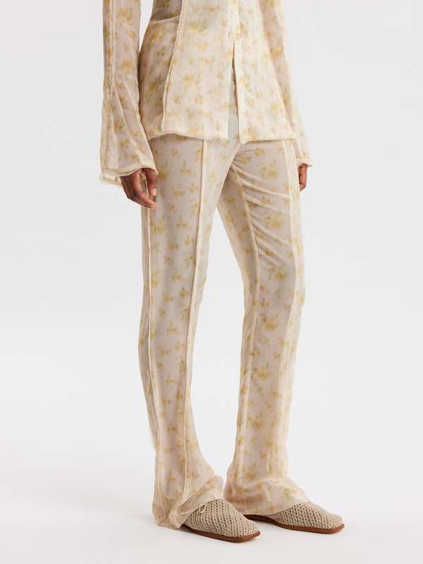 Holzweiler Gilly Print Women's Trousers Yellow | WZFP-02497