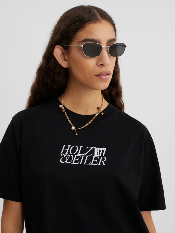 Holzweiler Kjerag 1877 Women's T Shirts Black | THPE-47960