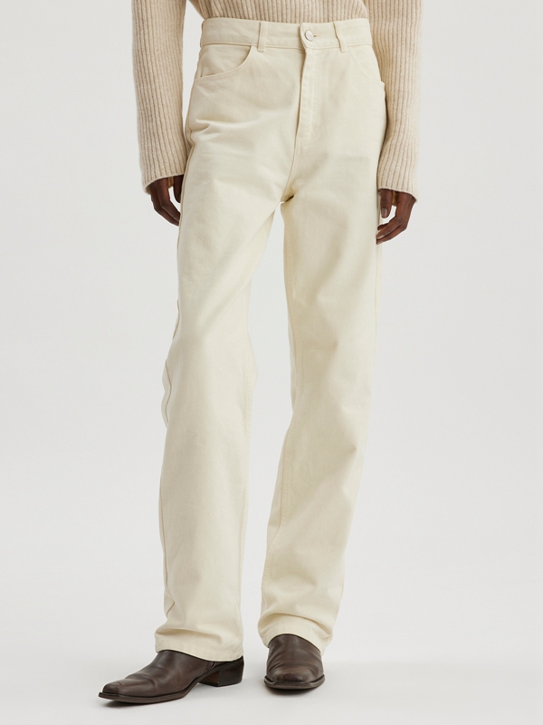 Holzweiler Naomi Twill Women's Trousers White | ZPIT-13749