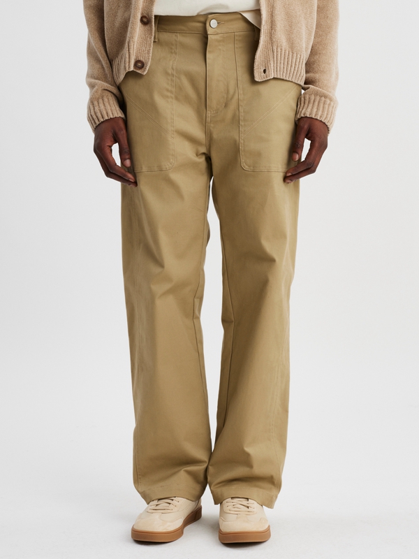 Holzweiler Neil Worker Men's Trousers Beige | JLUX-80596