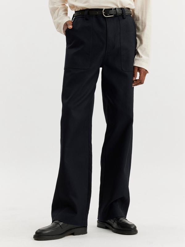 Holzweiler Neil Worker Men's Trousers Black | ZXIT-96250