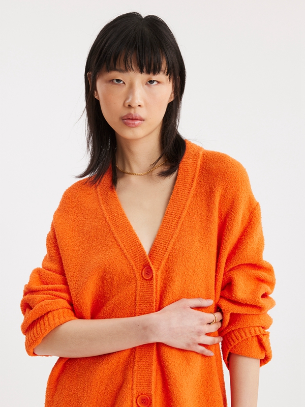 Holzweiler Passa Knit Women's Cardigan Orange | UGNR-45702