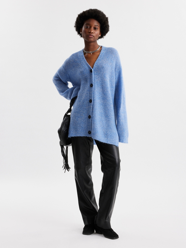 Holzweiler Passage Knit Women's Cardigan Blue | DPSH-24610