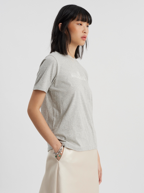 Holzweiler Penny Print Women's T Shirts Grey | JXFE-89360