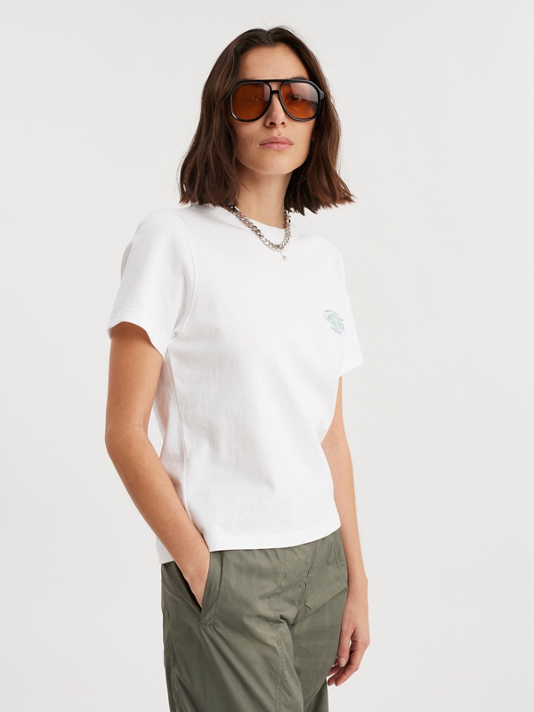 Holzweiler Penny Sporty Women's T Shirts White | UGAH-02937