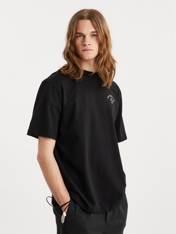 Holzweiler Salt Logo Men's T Shirts Black | KVEW-24936