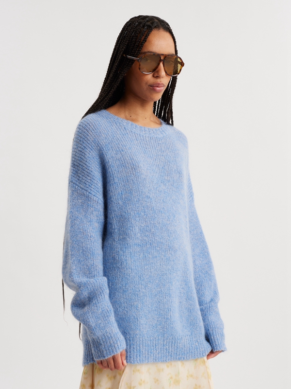 Holzweiler Sande Knit Women's Sweaters Blue | YSMT-21395