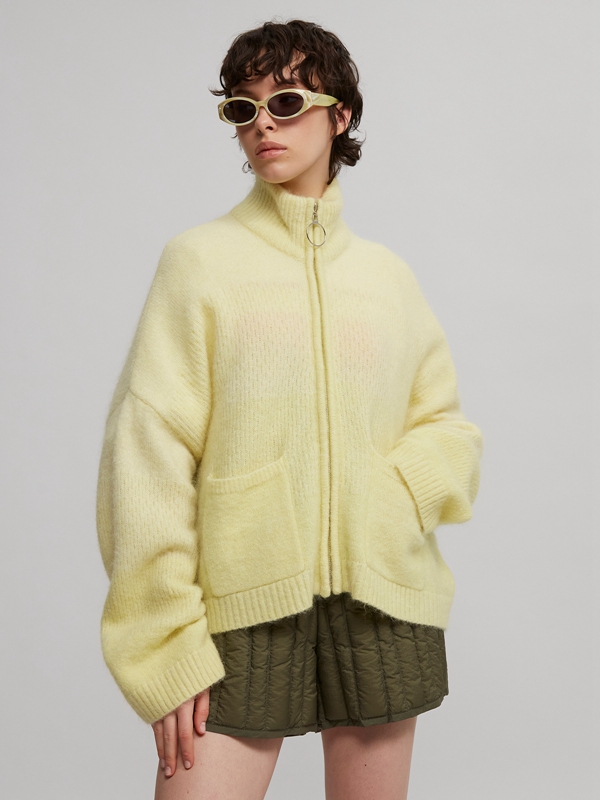 Holzweiler Tine Knit Women's Cardigan Yellow | YHKI-30824