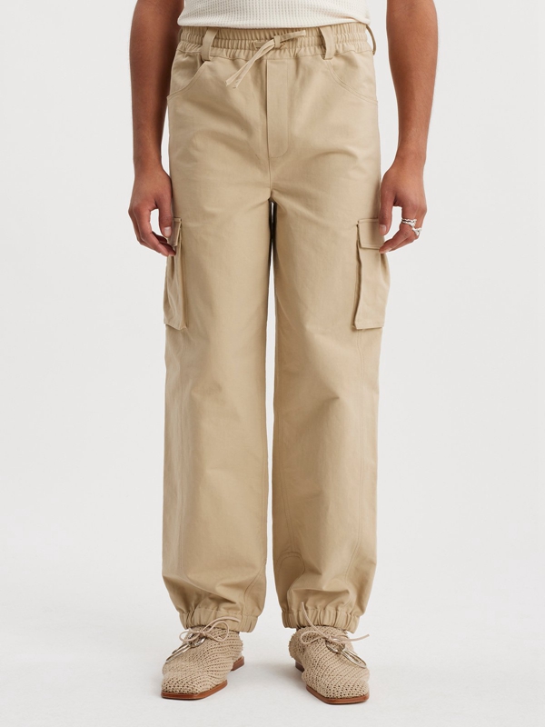 Holzweiler Tribeca Cargo Men's Trousers Beige | KOST-36091