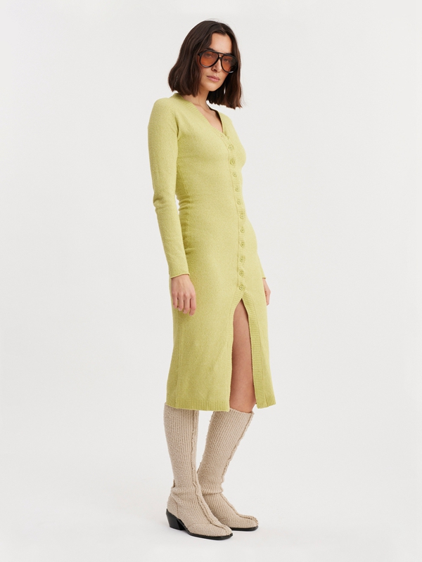 Holzweiler Trieste Knit Women's Dress Green | KZXV-75128