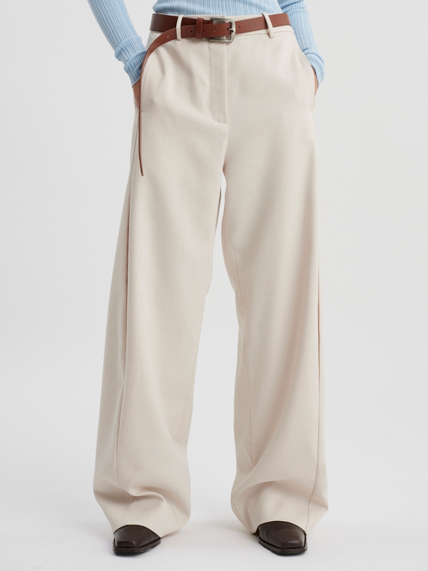 Holzweiler Vidda Women's Trousers Cream | ZWST-15792