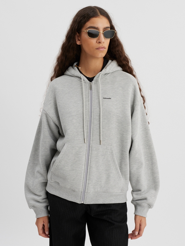 Holzweiler W. Fortune Zip Women\'s Hoodie Grey | KVMC-45671