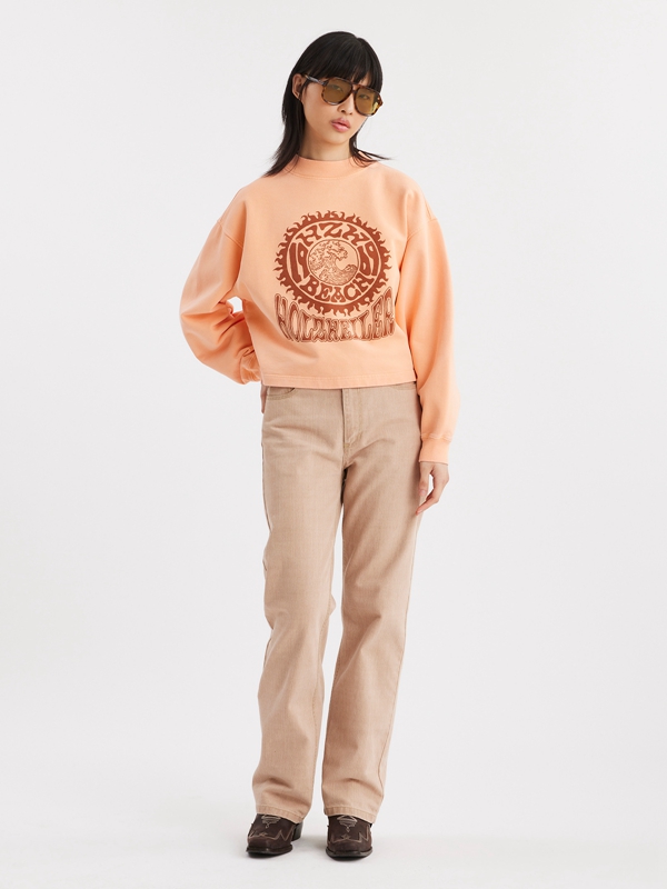 Holzweiler W. Mezzanine Crop Women's Hoodie Orange | TPQZ-92075