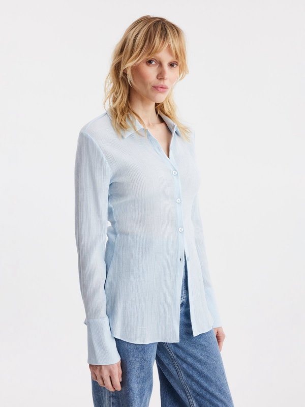 Holzweiler Youbin Women's Shirts Blue | RCEJ-21539